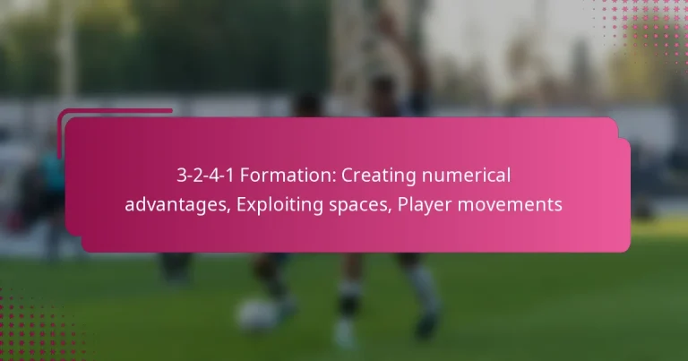 3-2-4-1 Formation: Creating numerical advantages, Exploiting spaces, Player movements