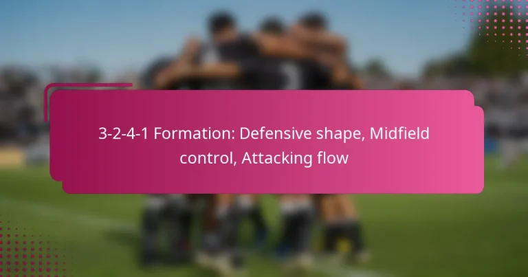 3-2-4-1 Formation: Defensive shape, Midfield control, Attacking flow