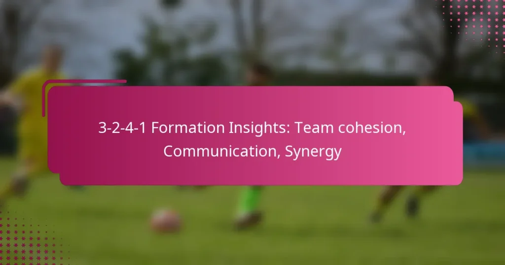3-2-4-1 Formation Insights: Team cohesion, Communication, Synergy