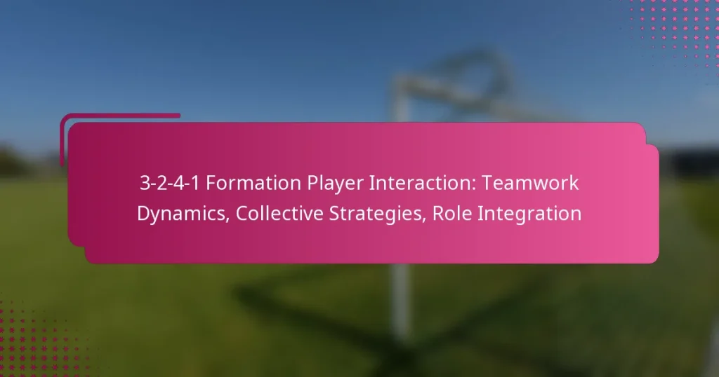 3-2-4-1 Formation Player Interaction: Teamwork Dynamics, Collective Strategies, Role Integration