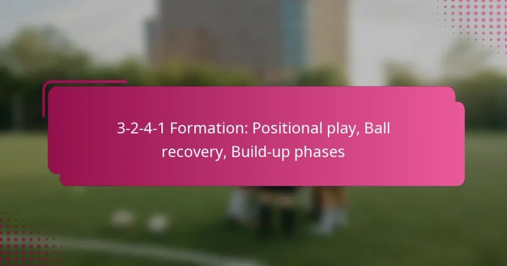 3-2-4-1 Formation: Positional play, Ball recovery, Build-up phases