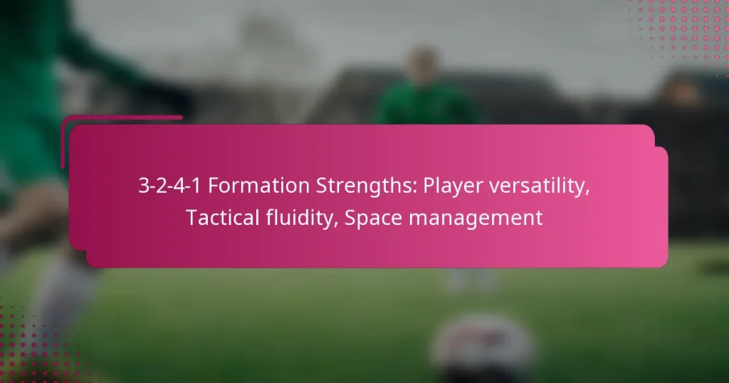3-2-4-1 Formation Strengths: Player versatility, Tactical fluidity, Space management