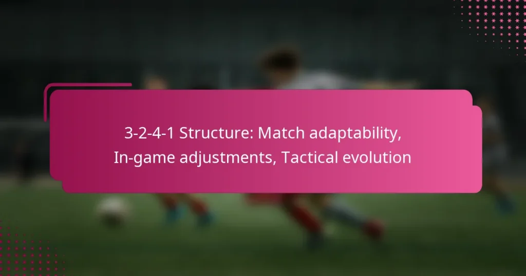 3-2-4-1 Structure: Match adaptability, In-game adjustments, Tactical evolution