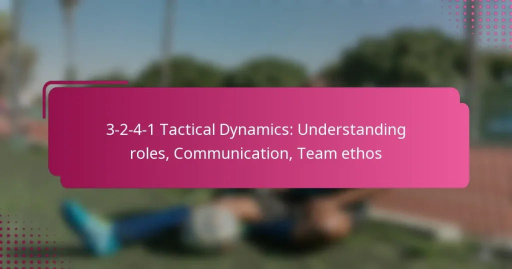 3-2-4-1 Tactical Dynamics: Understanding roles, Communication, Team ethos
