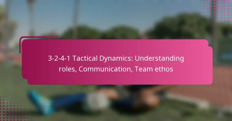 3-2-4-1 Tactical Dynamics: Understanding roles, Communication, Team ethos