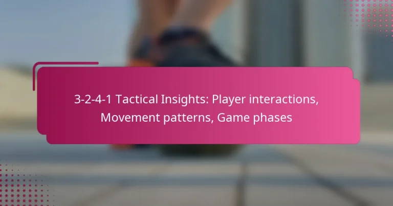 3-2-4-1 Tactical Insights: Player interactions, Movement patterns, Game phases