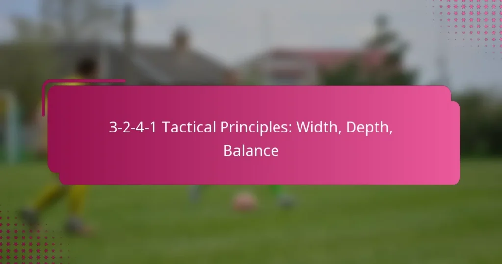 3-2-4-1 Tactical Principles: Width, Depth, Balance