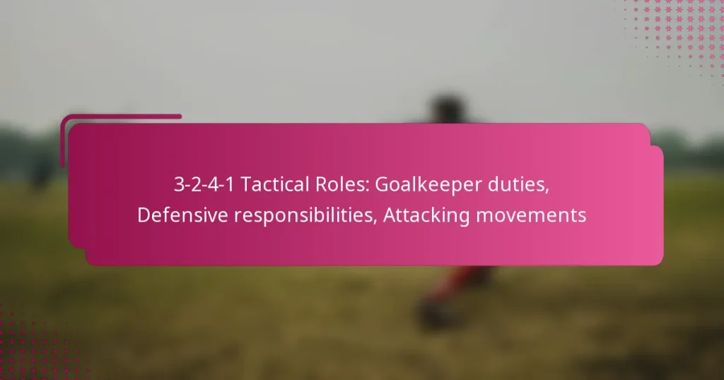 3-2-4-1 Tactical Roles: Goalkeeper duties, Defensive responsibilities, Attacking movements