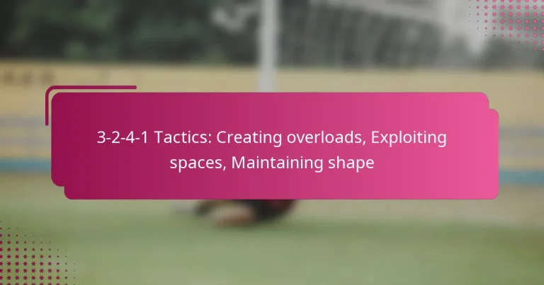 3-2-4-1 Tactics: Creating overloads, Exploiting spaces, Maintaining shape
