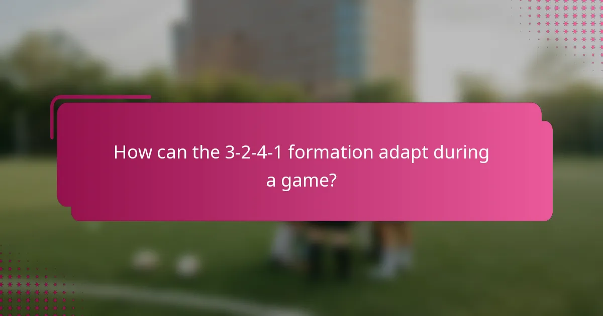 How can the 3-2-4-1 formation adapt during a game?