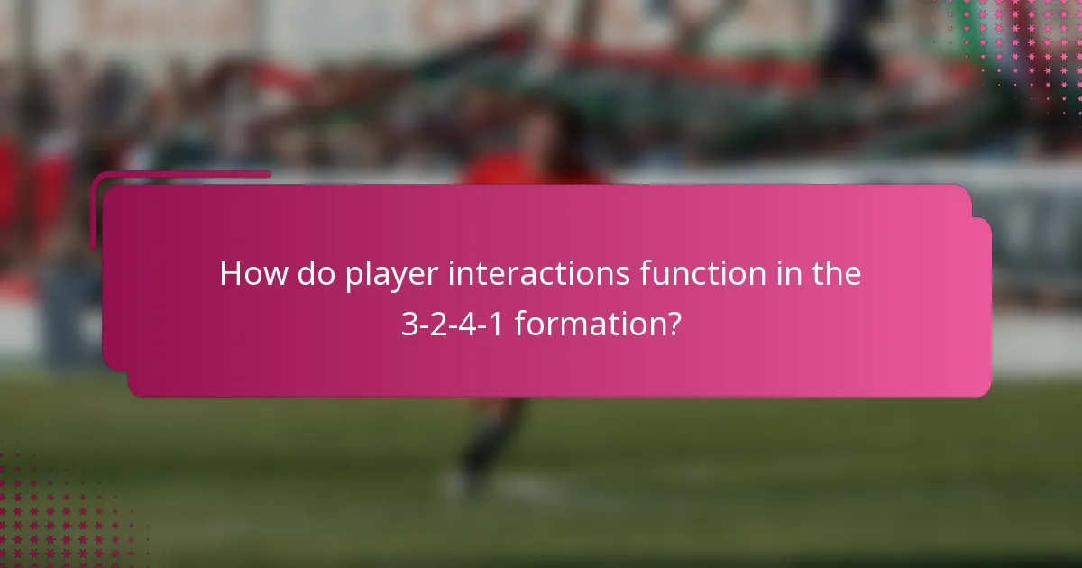 How do player interactions function in the 3-2-4-1 formation?