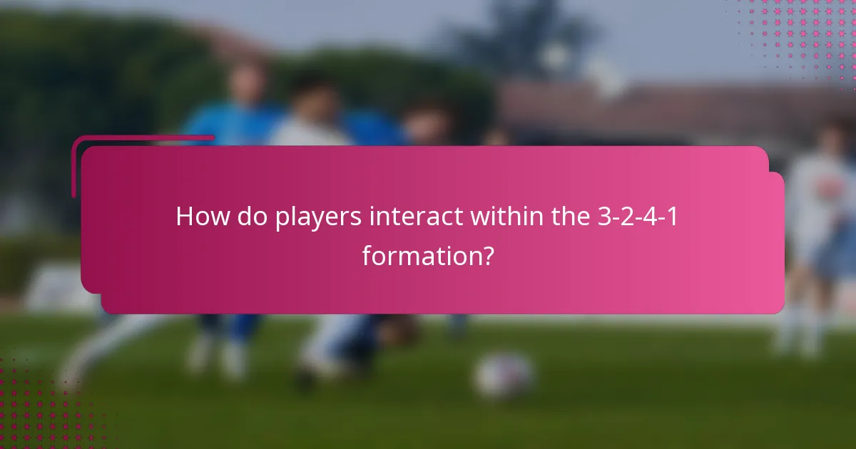 How do players interact within the 3-2-4-1 formation?