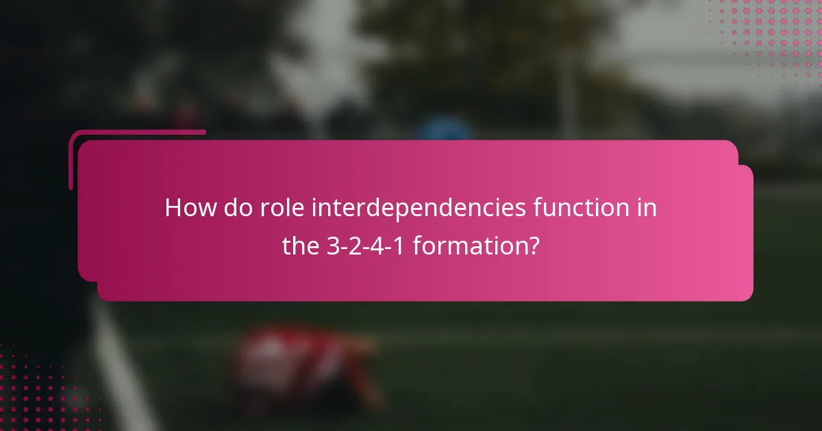 How do role interdependencies function in the 3-2-4-1 formation?