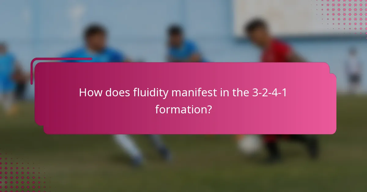 How does fluidity manifest in the 3-2-4-1 formation?