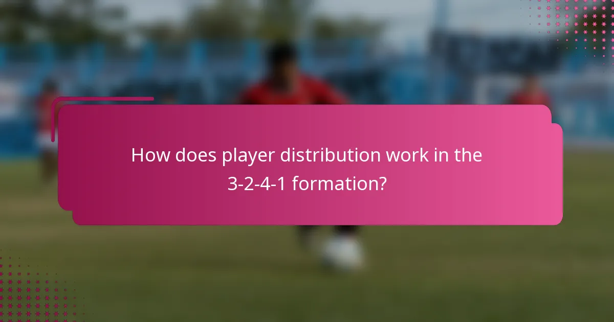 How does player distribution work in the 3-2-4-1 formation?