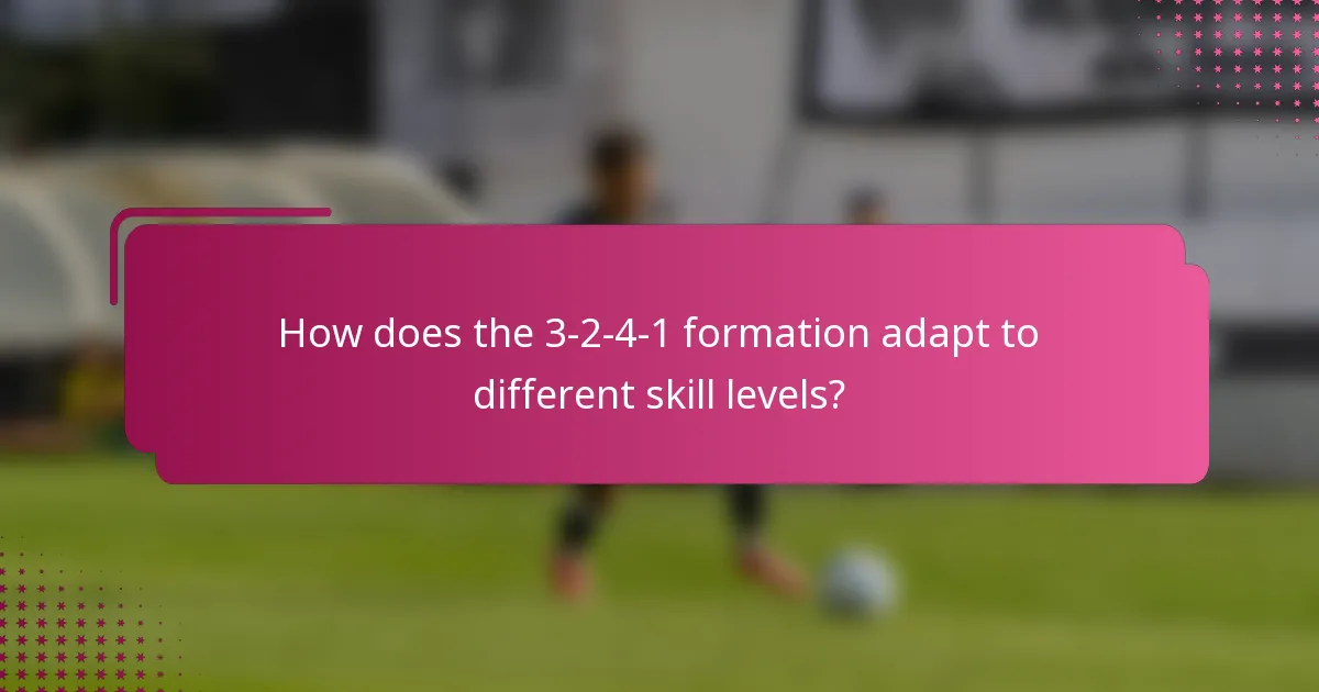 How does the 3-2-4-1 formation adapt to different skill levels?