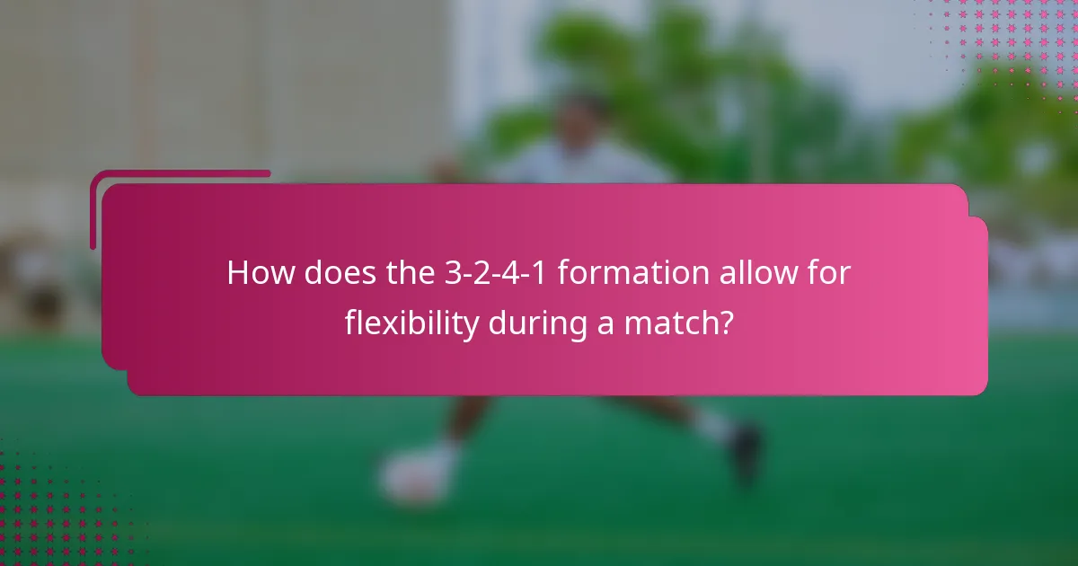 How does the 3-2-4-1 formation allow for flexibility during a match?