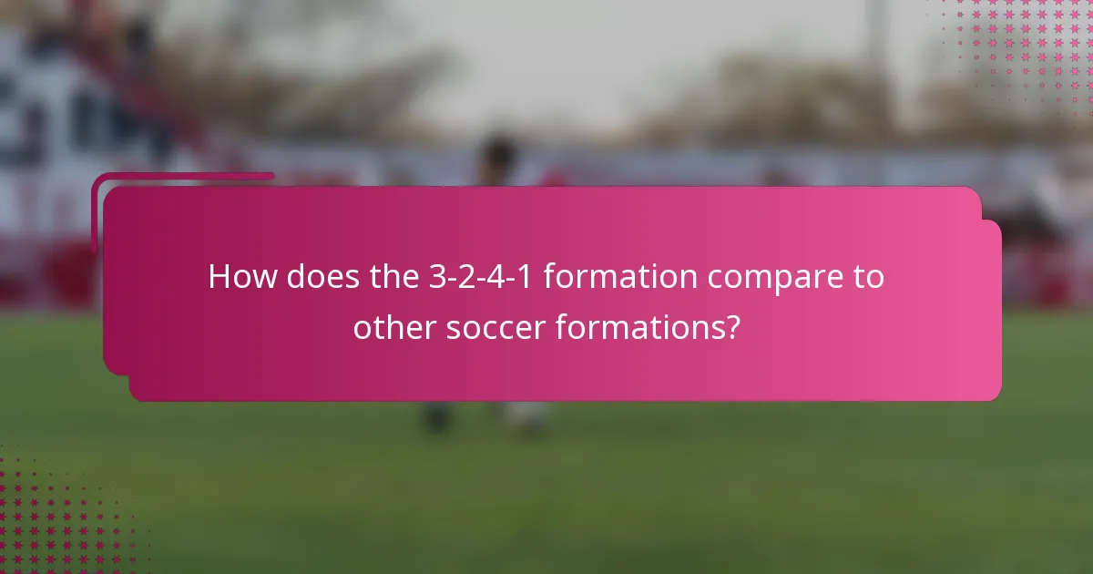 How does the 3-2-4-1 formation compare to other soccer formations?
