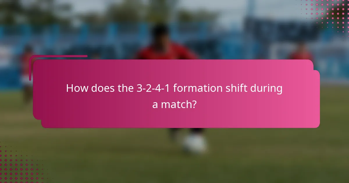 How does the 3-2-4-1 formation shift during a match?