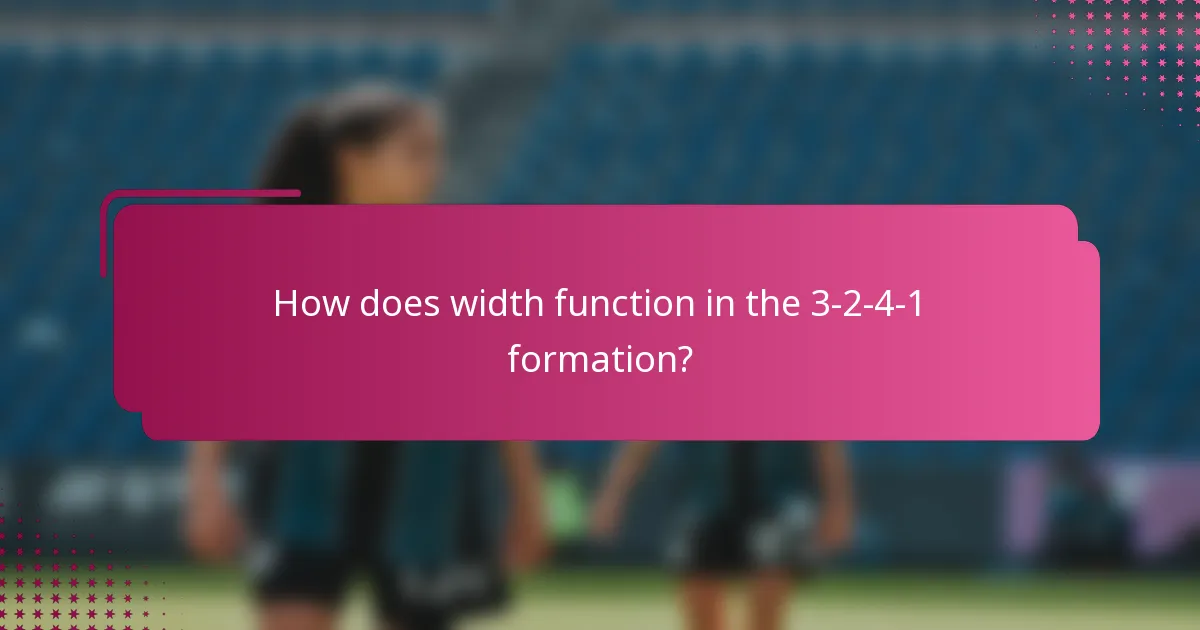 How does width function in the 3-2-4-1 formation?