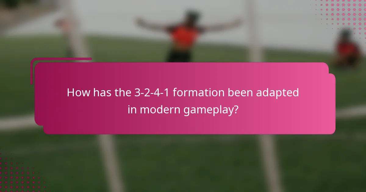 How has the 3-2-4-1 formation been adapted in modern gameplay?