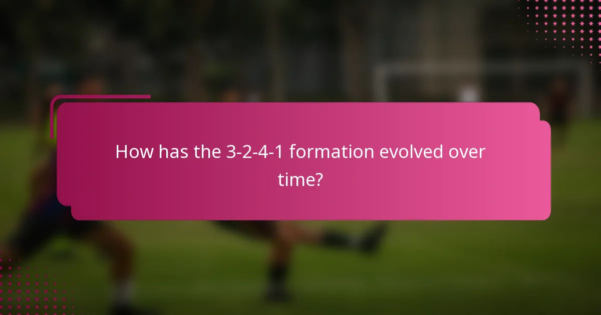 How has the 3-2-4-1 formation evolved over time?