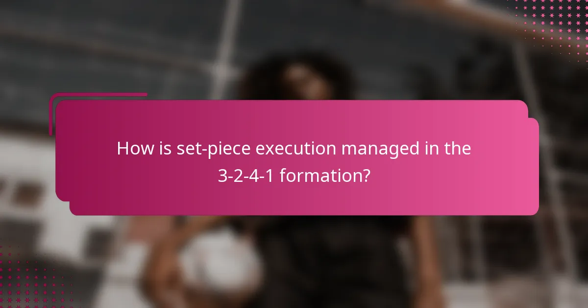 How is set-piece execution managed in the 3-2-4-1 formation?