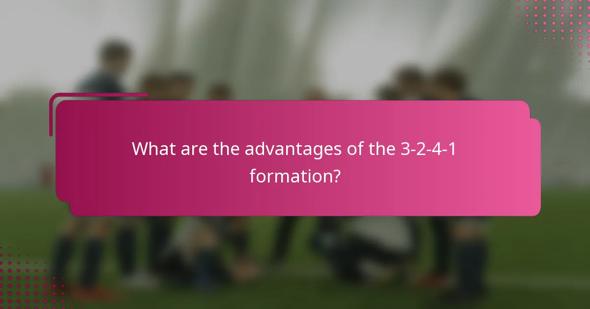 What are the advantages of the 3-2-4-1 formation?