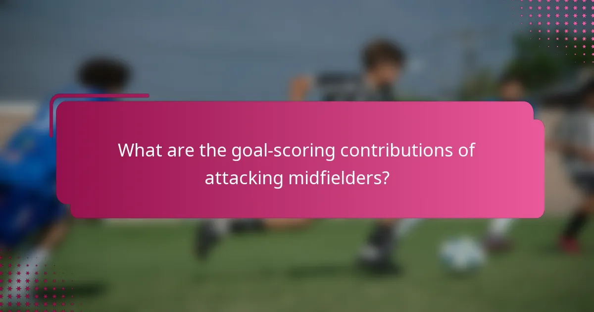 What are the goal-scoring contributions of attacking midfielders?