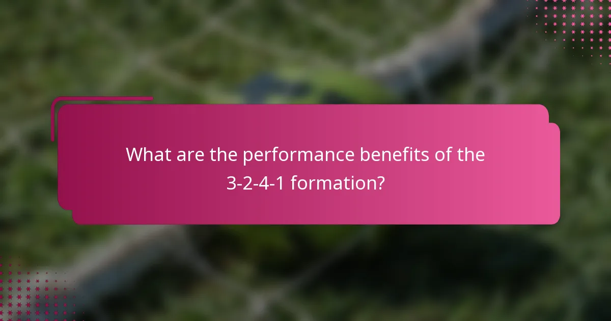 What are the performance benefits of the 3-2-4-1 formation?