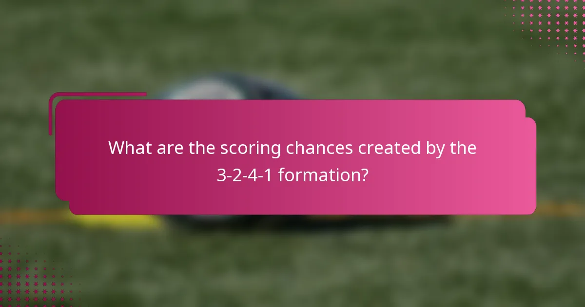 What are the scoring chances created by the 3-2-4-1 formation?