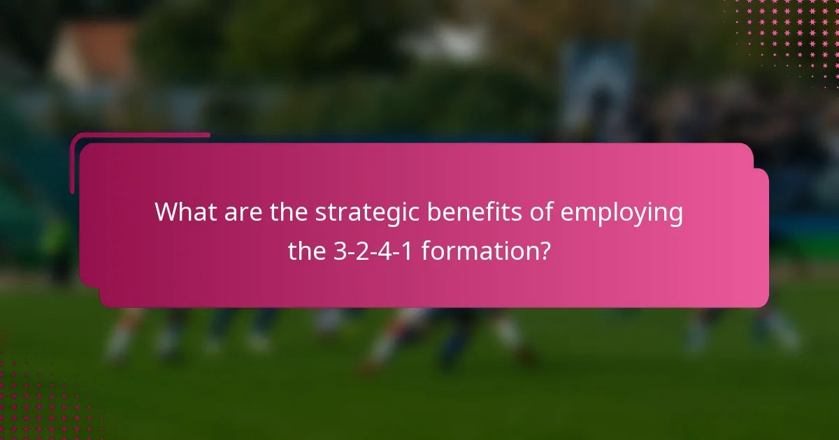 What are the strategic benefits of employing the 3-2-4-1 formation?