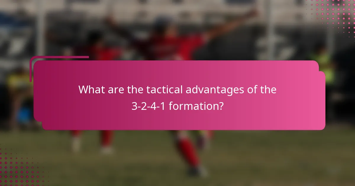 What are the tactical advantages of the 3-2-4-1 formation?