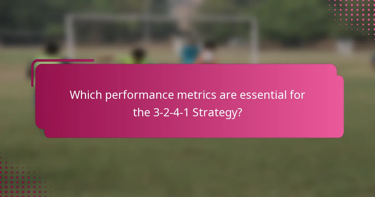 Which performance metrics are essential for the 3-2-4-1 Strategy?